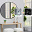 Ensemble de miroirs muraux demi-cercle en métal (ensemble de 2)-102465092