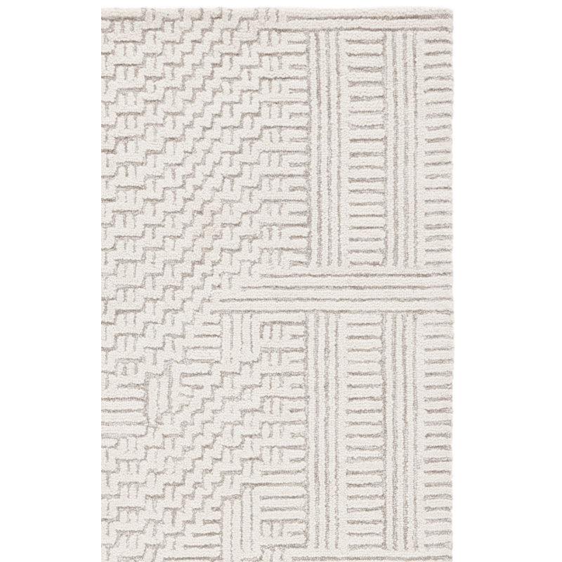Tapis abstrait en laine / coton touffeté à la main Balalan 601, Rectangle 4 pi x 6 pi