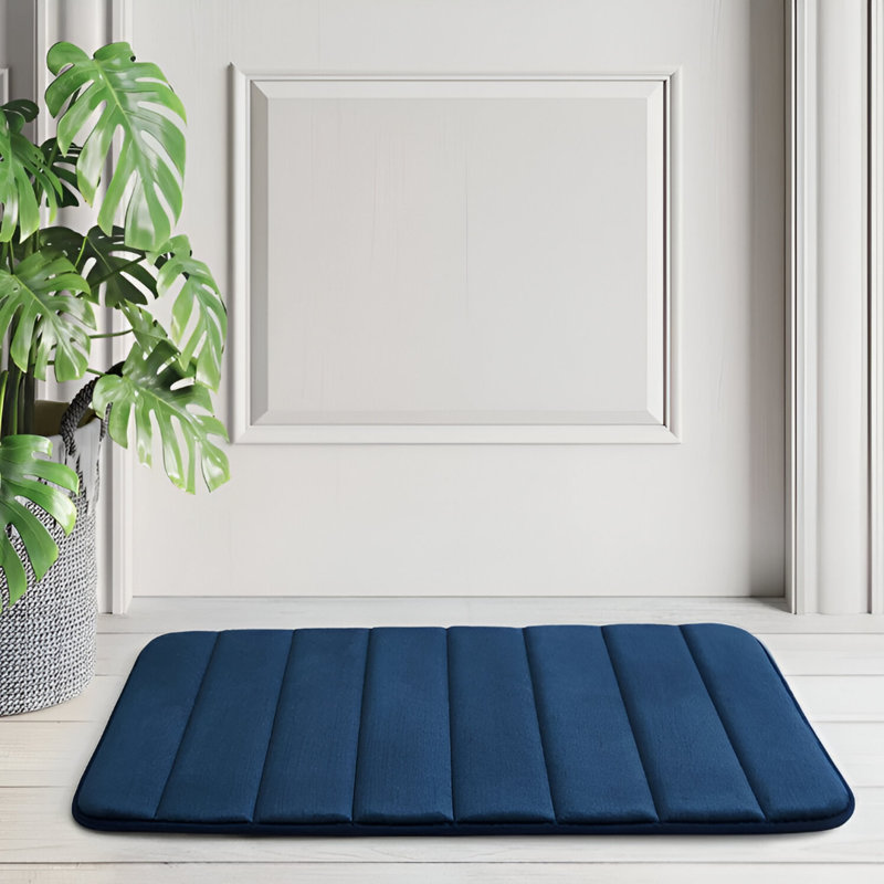 Rectangle Bath Mat, 50cm, 80cm, Navy