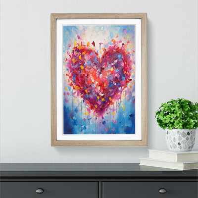 Love Heart Impressionism Art - Framed Print