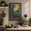 Crane Under Moon Japandi - Wrapped Canvas-1920342300-1920342302