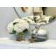Hydrangeas in Glass Bubble Vase-612836878