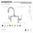 Kingston Brass Whitaker Two-Handle 2-Hole Deck Mount Bridge Bathroom Faucet with Pop-Up Drain-50134298