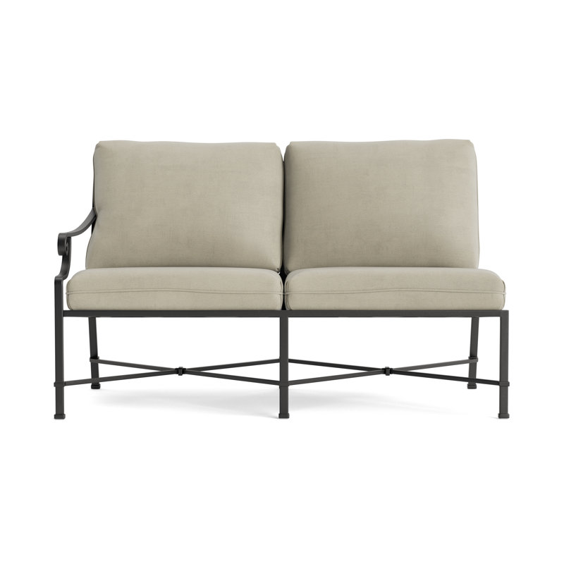 Venetian Outdoor 2 - Seat Loveseat, Fusion Moccasian, Textured Pewter
