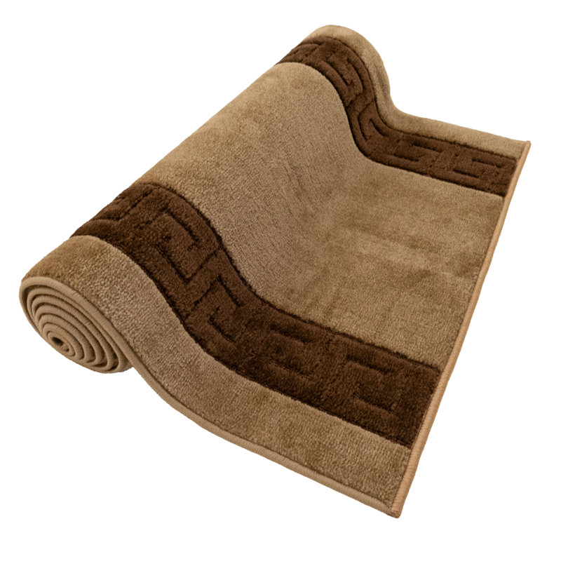 Custom Size Antibacterial Washable Non-Slip Soft Pile Greek Bordered Wedgewood Design Hallway Runner Rugs by Feet