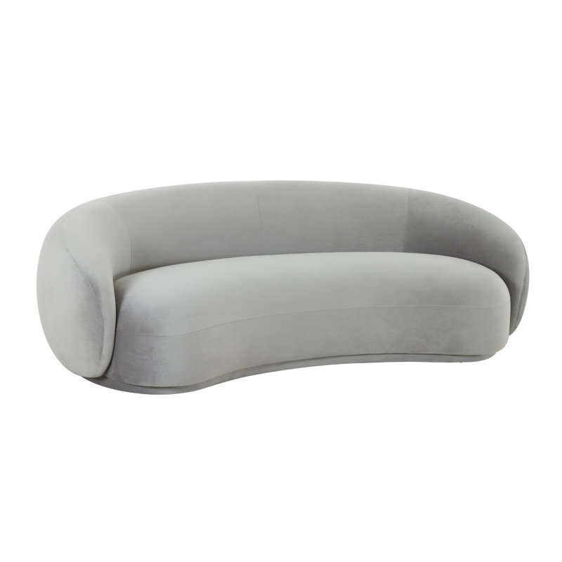 Tov Furniture Kendall Light Grey Velvet Sofa, Light Gray Velvet