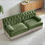 Canapé de style Chesterfield en velours doux, conception capitonnée à boutons, jupe de frange à franges sur le plancher, facile à assembler, combinaison libre, pour les salons-889721984