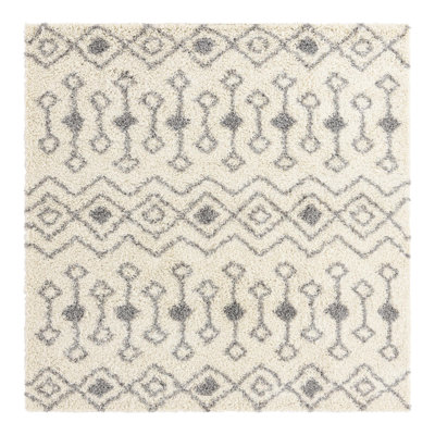 Griego Moroccan Trellis Shag Rug_Gray