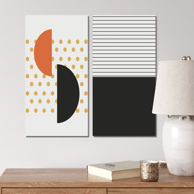 Creative Creative Designs in Retro Colors X - ensemble de 2 impressions