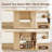 70" Dining Table for 4-6 People, Modern Dining Table with Storage Shelves, 1.38" Thick Scratch-Resistant-1908258951