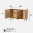 Wide 3 Door Sideboard Accent Cabinet-961716910
