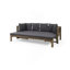 Canapé d'extérieur extensible 3 places, canapé rembourré, fauteuil de jour