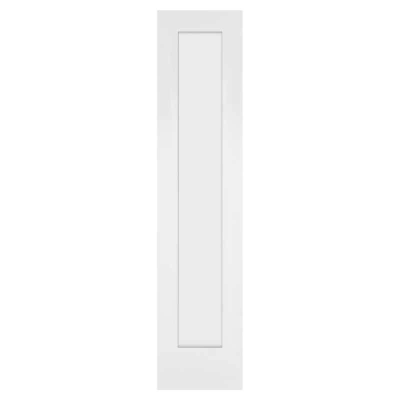 Passe-partout intérieur 80 po avec cadre en bois massif apprêté de style Shaker 80 po. x 80 po avec 3/8 po Panneau central