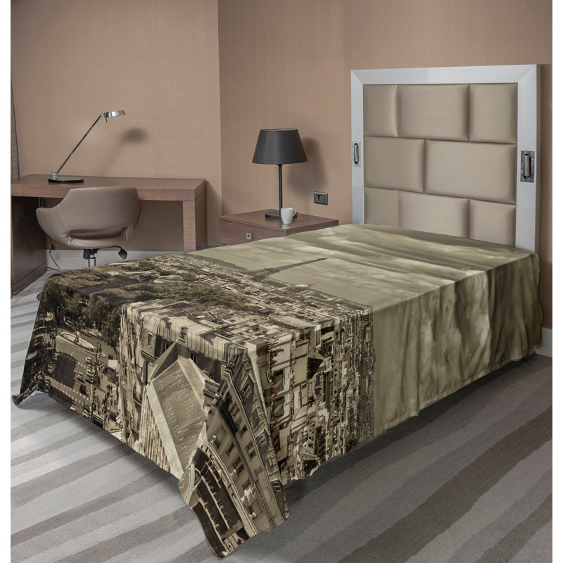 Drap-housse Ambesonne, Drap plat pour lit simple