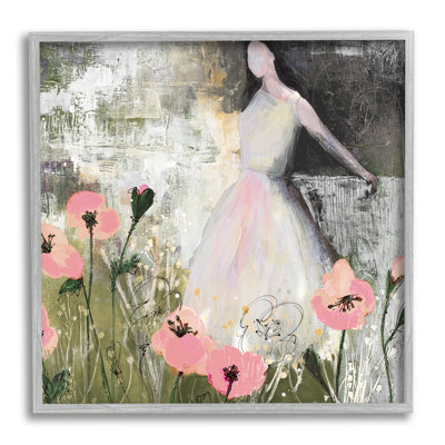 " Contemporary Meadow Woman Collage " by Ruth Fromstein Watercolor Painting