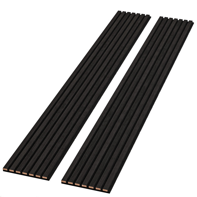 Panneaux muraux acoustiques en bois 106 po L x 12,6 po l, panneaux décoratifs insonorisants pour murs et plafonds, panneaux muraux en bois à lattes 3D