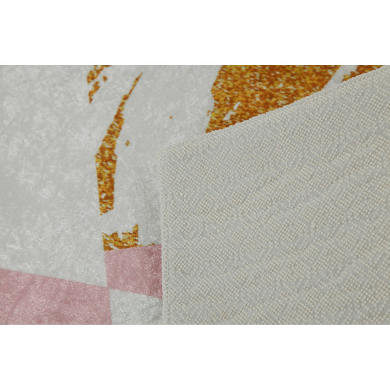 Soft Hall Carpet 2.6 x 4.9 Feet | 100% Polyester, 0.04 in Pile Height | Antibacterial, Non-Slip Underside | Woven with 3D Digital Printing | Machine Washable | Durable & Stylish for Entryways & Living Rooms