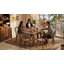 Table de salle à manger extensible de 55 à 71 po pour 4 à 6 personnes, table de cuisine ovale extensible Farmhouse, bords ronds, peu encombrante pour le dîner, salon, petites cuisines, chêne