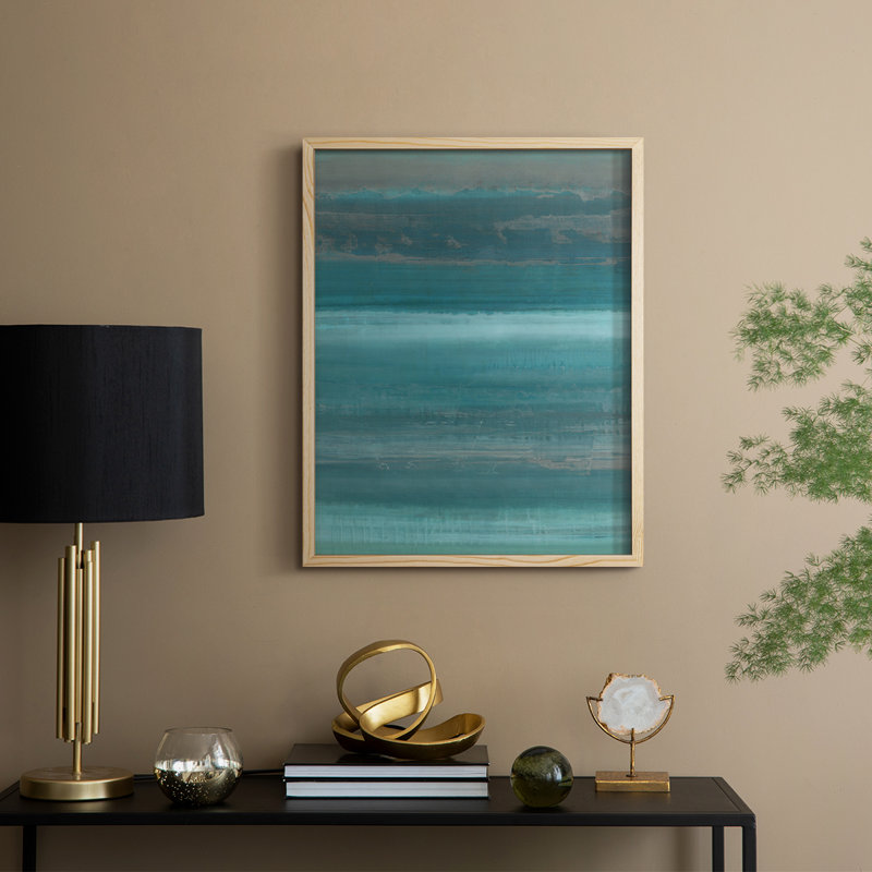 Étoiles et rivages I, reproduction encadrée - bois massif