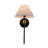 Providence - 1-Light Wall Sconce - Black with Brushed Brass Accent - Fabric Shade