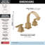 Vero Widespread Bathroom Faucet 3 Hole, 2-handle Bathroom Sink Faucet with Drain Assembly-10050157