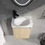 Meuble-lavabo peu encombrant de 16 po pour salle d'eau avec lavabo en céramique-632572567