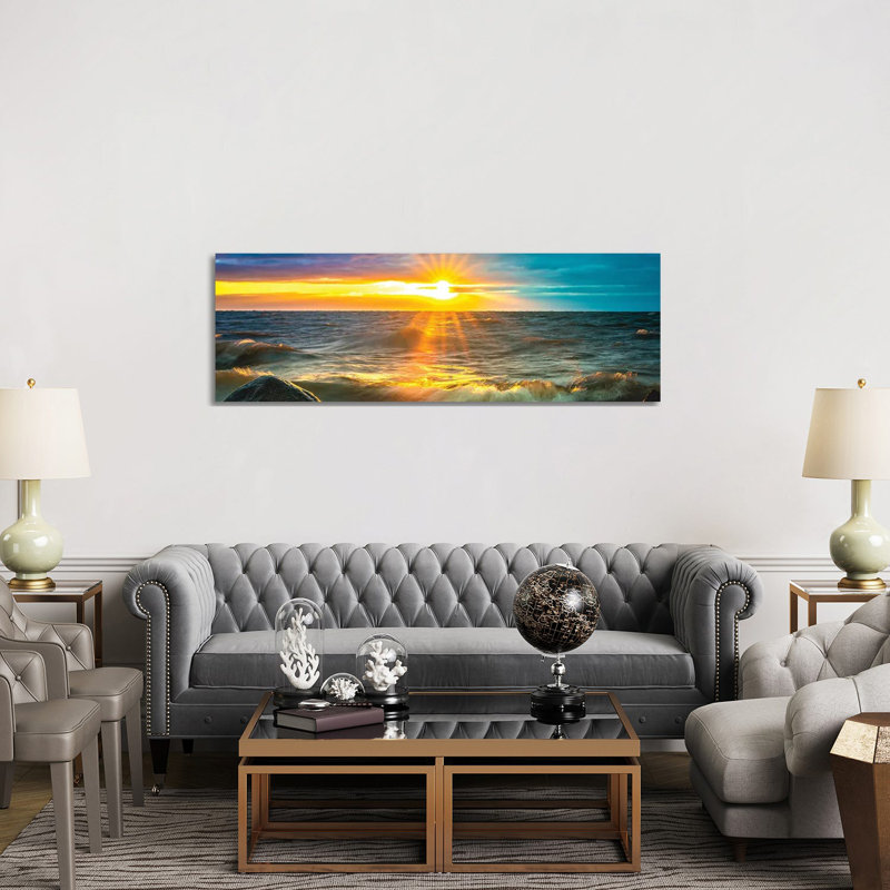 Sunrise Over Ocean II by Nik Rave - Wrapped Canvas Panoramic Gallery-Wrapped Canvas Giclée, 50.8cm H x 152.4cm W