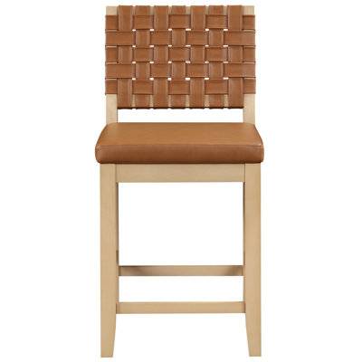 Chaise de comptoir en cuir végétalien Reid