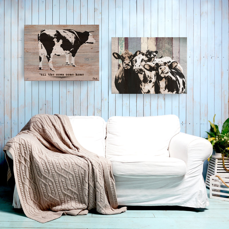 «Bétail» par Olivia Rose - impression sur toile tendue, H 20 po x l 30 po x 1,5 po