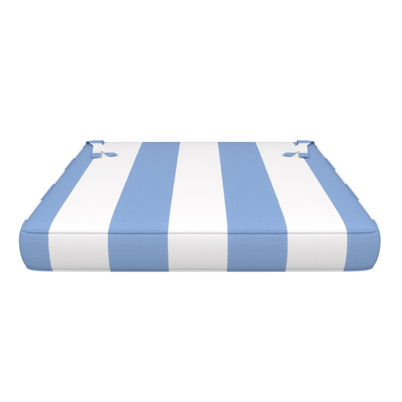 Sunbrella Indoor/Outdoor Dining Chair Cushion, 20" W x 20" D, Sunbrella® Refuge Ocean