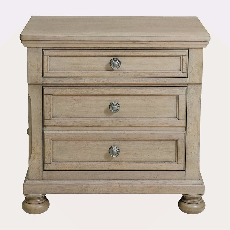 Table de chevet transitionnelle 1pc, Gris