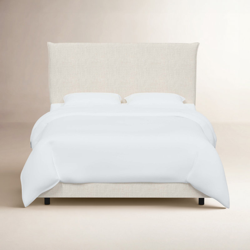 Bessinger Upholstered Standard Bed, Twin, Classic Talc Linen