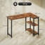 L-Shaped Metal Base Computer Desk