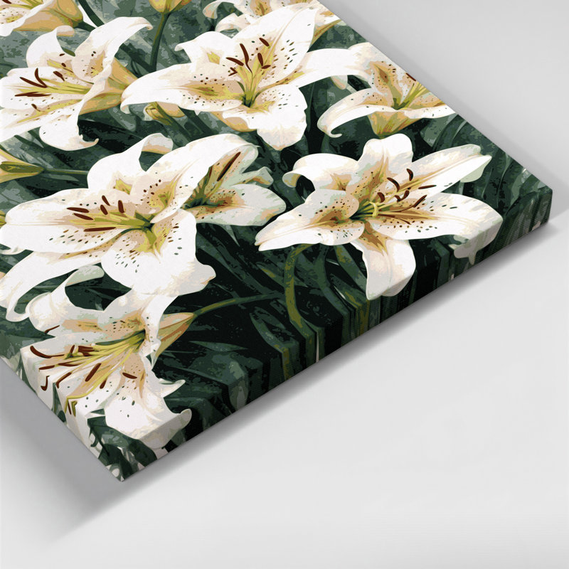 "Watercolor Botanical 6", art mural sur toile blanche, H 11 po x l 14 po