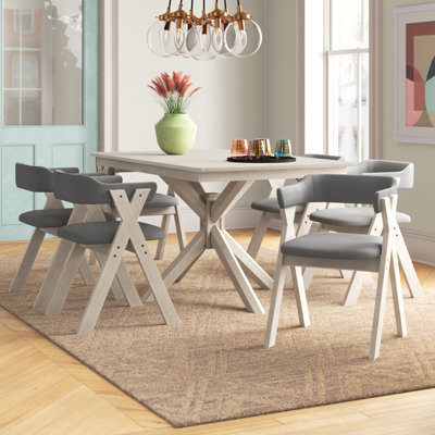 Arbelia 6 - Person Pedestal Dining Set