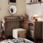 Ensemble coiffeuse rétro en bois massif