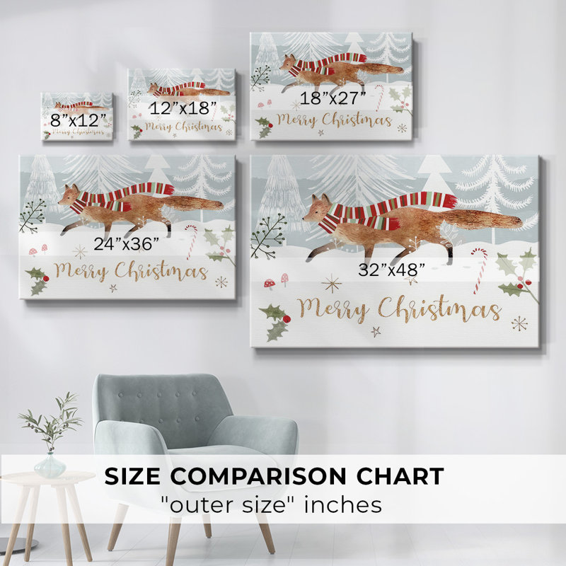 Toile tendue de la collection Woodland Christmas, H 24 po x l 36 po