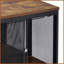 Chêne antique Table basse de salon noire - 4 portes coulissantes, pièce maîtresse élégante et peu encombrante