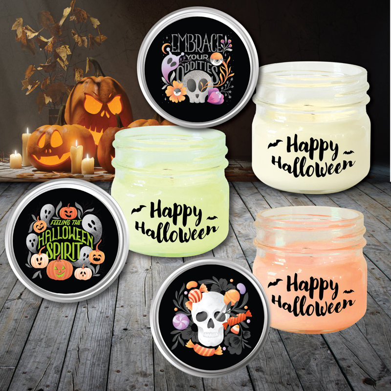 Bougie d'Halloween 8 oz d'Halloween Spirit Ensemble