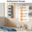 Plastic With Fabric Covering And Metal Reinforcement Wall Organizer with Wall Baskets