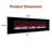 Kleber Wall Mounted Electric Fireplace with Bluetooth Speakers and 3 Colors LED Light-359434040