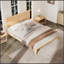 Lit plateforme en bois de bambou de taille moyenne Mid-Century de 12 po avec support en métal, aucun sommier requis, assemblage facile-129424119-129424118