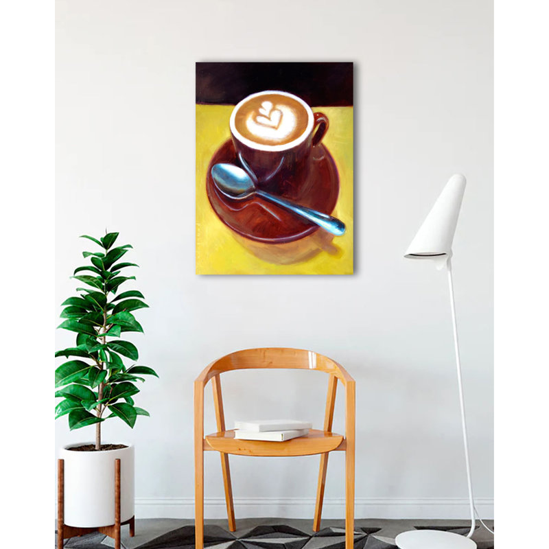 «Mi Amour Coffee» par Penelope Moore, reproduction d'art sur toile tendue, H 32 po x l 24 po x P 1,5 po