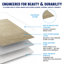 Panneaux muraux FALCIRK Irvine II 23,6 "x 47,2" SPC en faux brun mat brun clair (paquet de 4)-118110620
