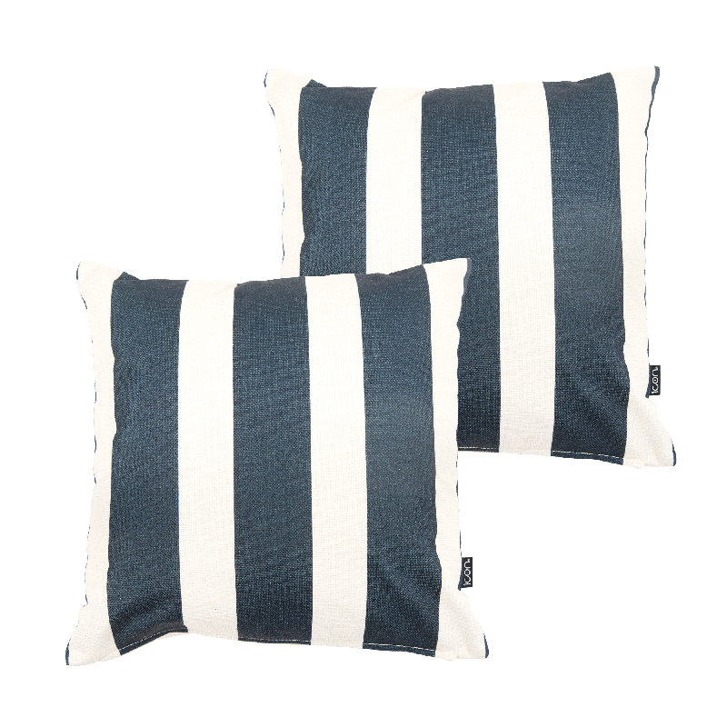 Bean Bag Bazaar Deck Stripe and Leopard Print Indoor-Outdoor Cushion, Scatter Striped