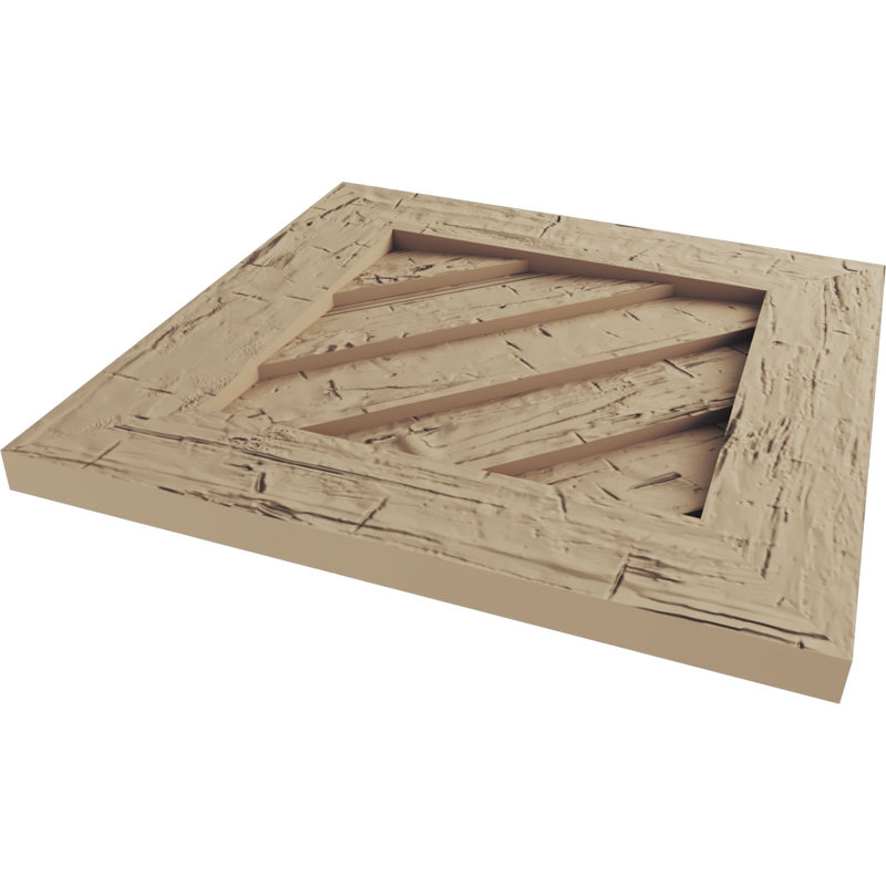Évent à pignon Timberthane Diamond, Taillé à la main, H 1 po x l 33 po x L 33 po