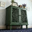 Buffet de rangement à 2 portes, tablette réglable et pieds en bois massif-404755646