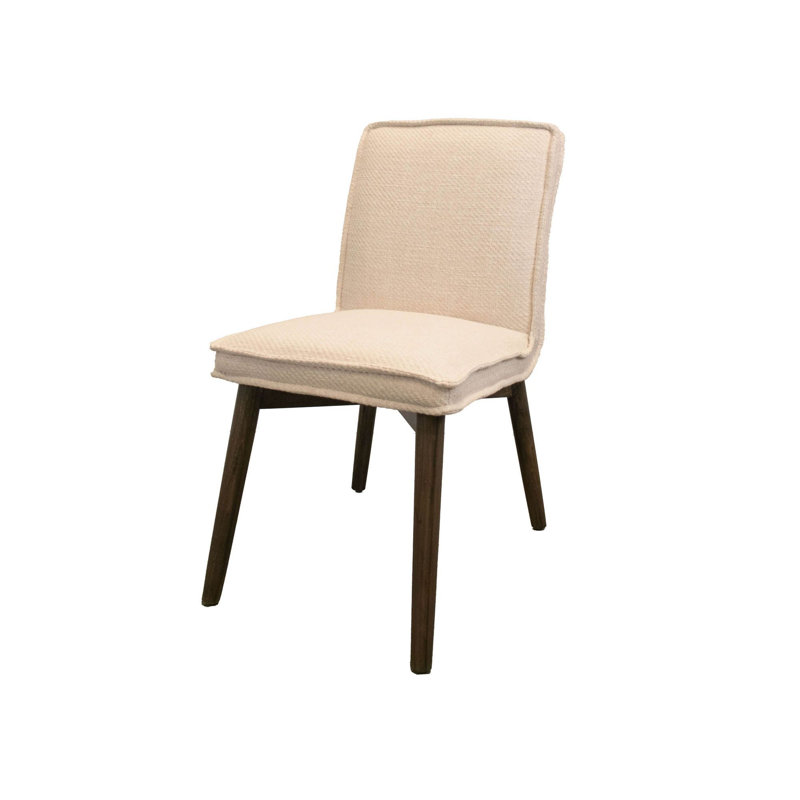 Chaise de salle à manger rembourrée en chêne de 19 po de largeur Nebula, beige