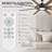 72" Modern Farmhouse Ceiling Fan with Light, 8-Blade Indoor/Covered Patio Fan with Reversible DC Motor, Dimmable 3CCT LED, Remote Control, Black & Walnut Finish