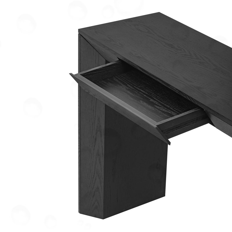 Console avec 2 tiroirs dissimulés, Noir
